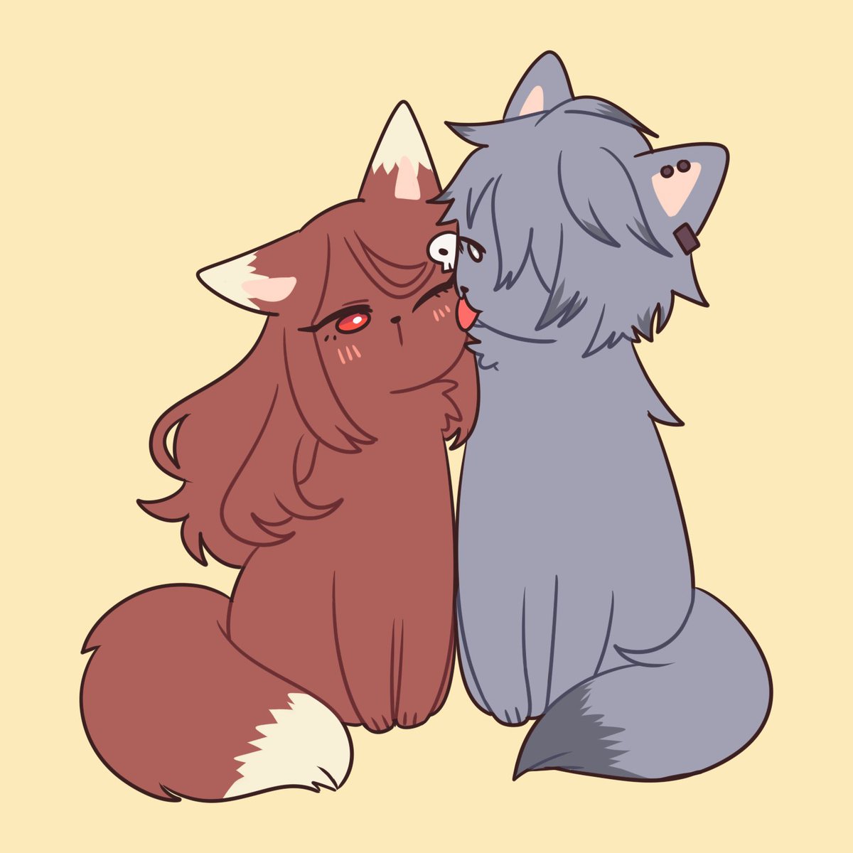 Since it's Cat Day in Japan, here, have some cat! Sin x Clear ฅ( ̳• ·̫ • ̳ฅ)にゃ♡

Commis: @ / korotaisou