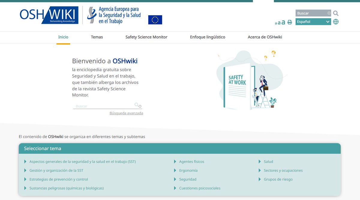 GVAinvassat's tweet image. 💻La @EU_OSHA ha llançat una🔗versió actualitzada de la #OSHwiki, una 🆓enciclopèdia gratuïta sobre Seguretat i Salut en el treball, que també alberga els arxius de la📰revista Safety Science Monitor. 

👉oshwiki.osha.europa.eu/es

#PRL #SST