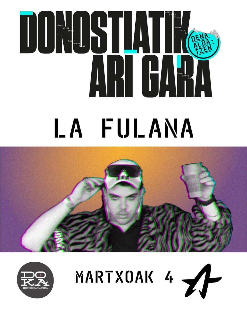 MARTXOAK 4 // LA FULANA🥰🤪🤘
Sarrerak Platero eta Herria tabernan, ez galdu!💥💥