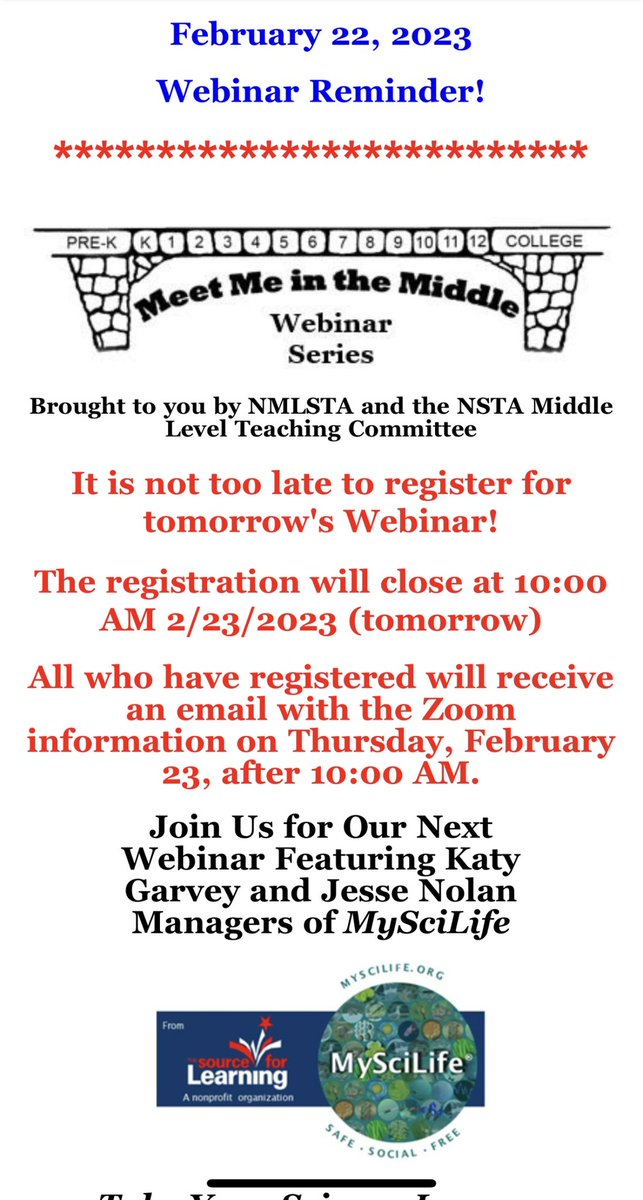 National Middle Level Science Teachers Association tweet media