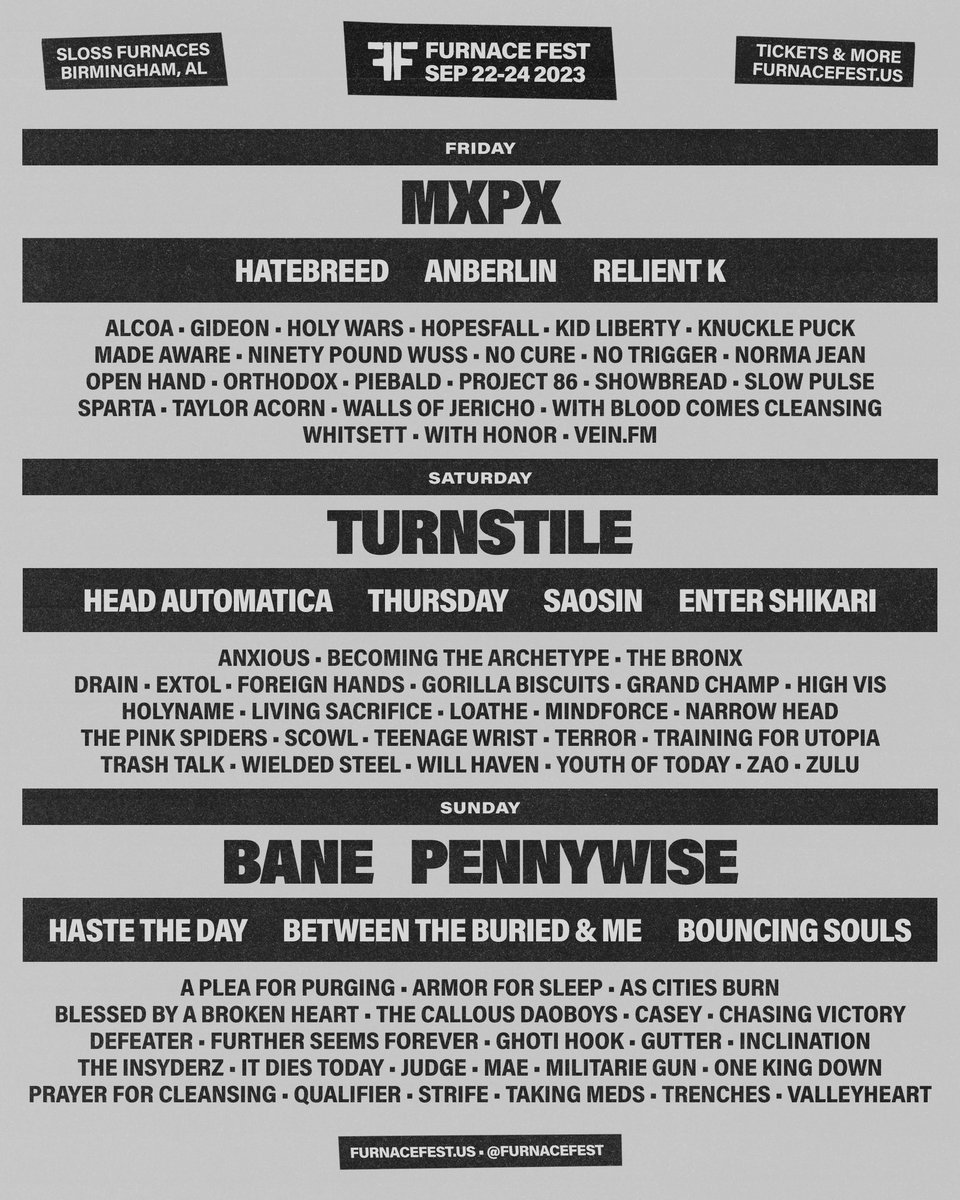 SURPRISE!!!!
WE ARE EXCITED AND HONORED TO BE PLAYING THE SATELLITE YEARS ON FRIDAY AT <a href="/FurnaceFest/">Furnace Fest</a>