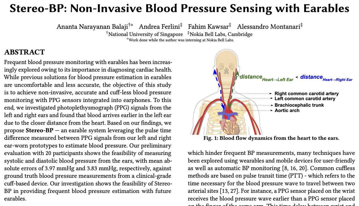 Alessandro Montanari (@a_montanari) on Twitter photo Exciting news! Our latest paper on using PPG sensors on #earables for cuff-less #BloodPressure monitoring will be presented <a href="/ACMHotMobile/">ACM HotMobile’24</a> today! Great work from <a href="/AnantaBalaji/">Ananta Narayanan Balaji</a> during his internship <a href="/BellLabs/">Bell Labs</a>! Link: dl.acm.org/doi/10.1145/35… Exciting news! Our latest paper on using PPG sensors on #earables for cuff-less #BloodPressure monitoring will be presented <a href="/ACMHotMobile/">ACM HotMobile’24</a> today! Great work from <a href="/AnantaBalaji/">Ananta Narayanan Balaji</a> during his internship <a href="/BellLabs/">Bell Labs</a>! Link: dl.acm.org/doi/10.1145/35…