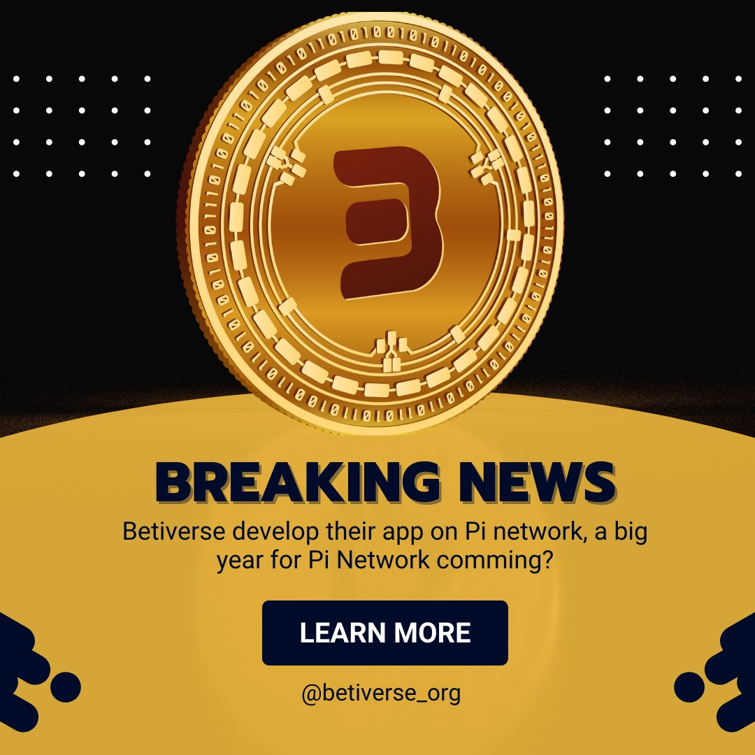 Finally, I can see the Dapp on Pi flourishing, check it out @Betiverse_org, they just announced they are going to launch on Pi
#Betiverse #PiNetwork #Picoin #Betting #Blockchain #DapponPi