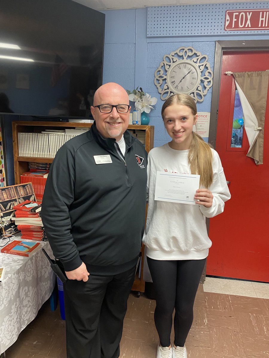 Fox High Principal (@drsherp) on Twitter photo Congratulations Ella Stone for being named a National Merit Finalist. Every year 4.5 million juniors take the PSAT. Of those 4.5 million only 7,500 are selected to be finalists nationwide. This is such a huge accomplishment! We are so proud of you! <a href="/FoxC6Schools/">Fox C-6 Schools</a> Congratulations Ella Stone for being named a National Merit Finalist. Every year 4.5 million juniors take the PSAT. Of those 4.5 million only 7,500 are selected to be finalists nationwide. This is such a huge accomplishment! We are so proud of you! <a href="/FoxC6Schools/">Fox C-6 Schools</a>
