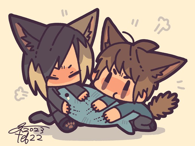 シモテネコも描いてという声にお応えしまして 