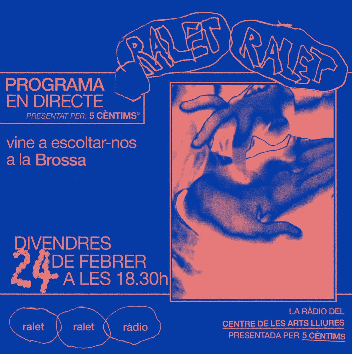 ai mira pero si el divendres a les 18:30 fan el primer programa de ralet ralet la radio del brossa x <a href="/5centims_/">cinc cèntims</a> !! doncs s’haurà d’anar no?🧎‍♀️ son guapes.