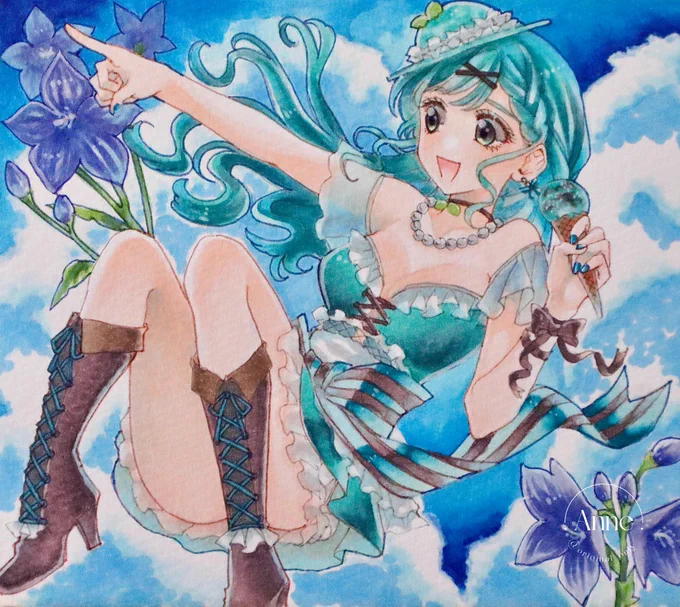 #アナログ絵で魅せてみよ