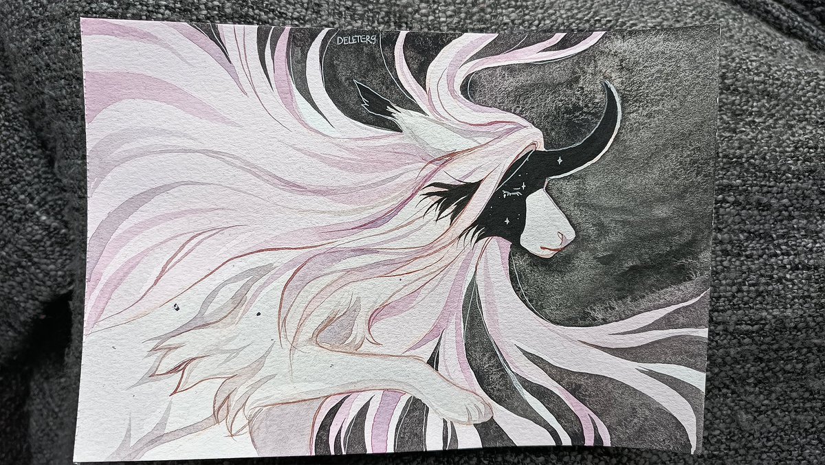Deleter09's tweet photo. @rinkill128's Adelle! Watercolor again. https://t.co/tavILq28g4