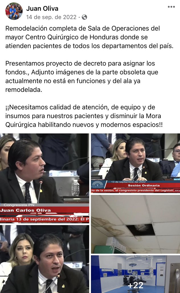 En Septiembre del 2022 introduje proyecto de ley para reparación y remodelación de 6 quirófanos que sirven de bodega y atrasan más de 500 cirugías al mes.  Esta iniciativa de ley sigue como la seguridad, la economía, y el desarrollo; ENGAVETADA!!