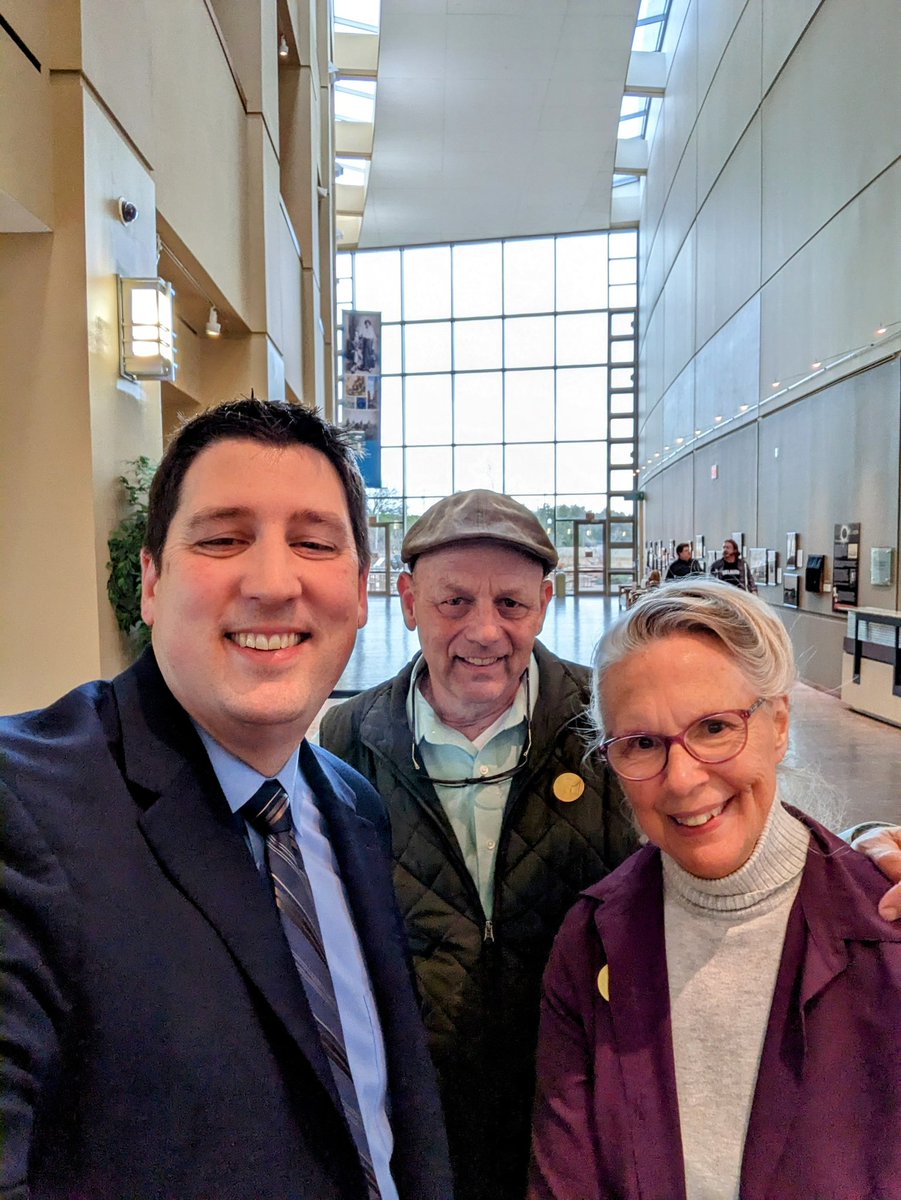 TraitThompson's tweet image. My friend, Doug Kellogg, and his wife Gloria stopped by the History Center yesterday. Doug was capitol superintendent for many years and kept the building running on duct tape and prayers until the restoration project started.