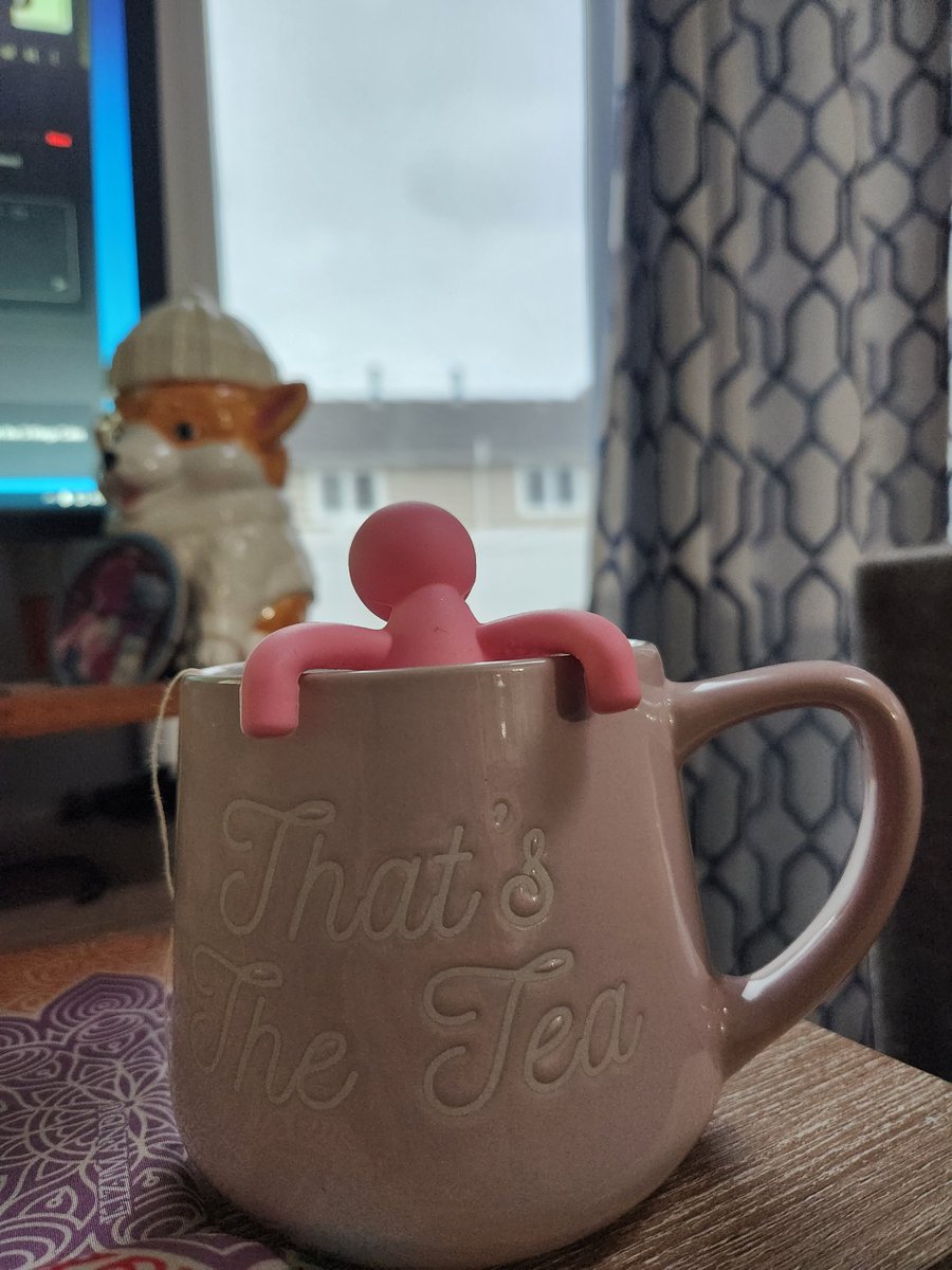 allysonkuepfer's tweet photo. The rain is gentle, the air is cool, and my tea is hot. 
How am I meant to work during these PRIME writing conditions?

To the other night-writers out there with full-time day jobs, how do you fight or mitigate the pull?
#WritingCommmunity https://t.co/lZDLsYdtBE
