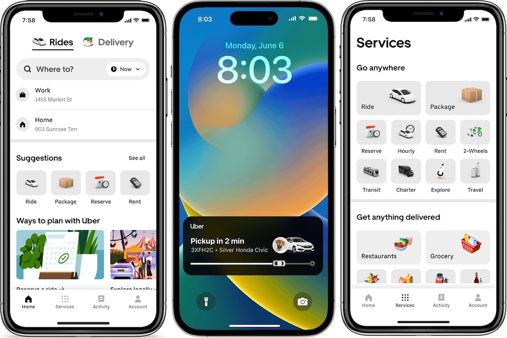 fredcavazza's tweet photo. Avec sa nouvelle version, @uber se rapproche toujours plus du concept de super app : une application donnant accès à un semble de services mobiles
https://t.co/WqYleV19id https://t.co/Cr7CYu1DNx