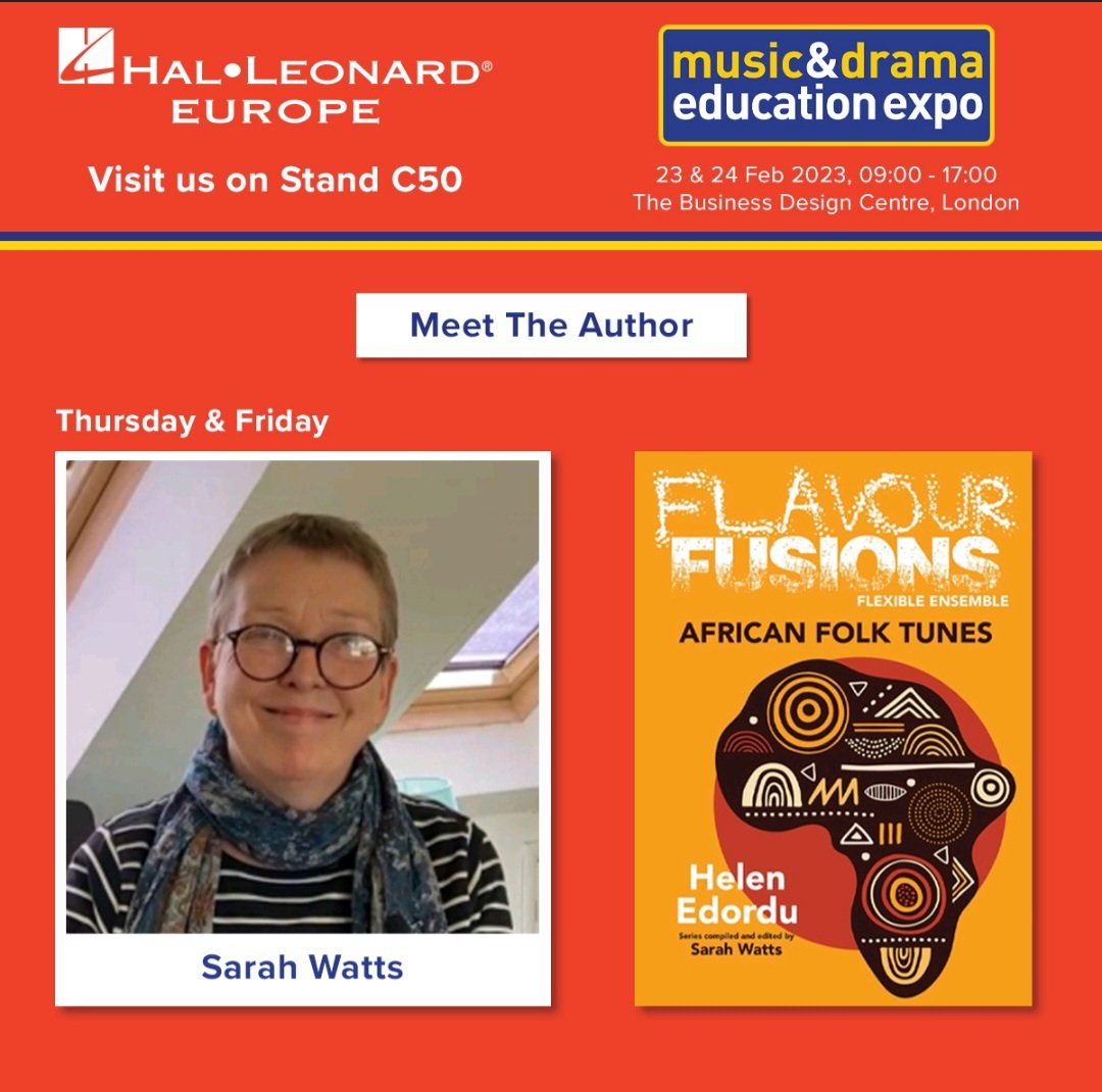 If you're at the <a href="/MusicEdExpo/">Music & Drama Education Expo</a> at the Design centre come and say hello. I'll be on the <a href="/HalLeonardEUR/">Hal Leonard Europe</a> stand.