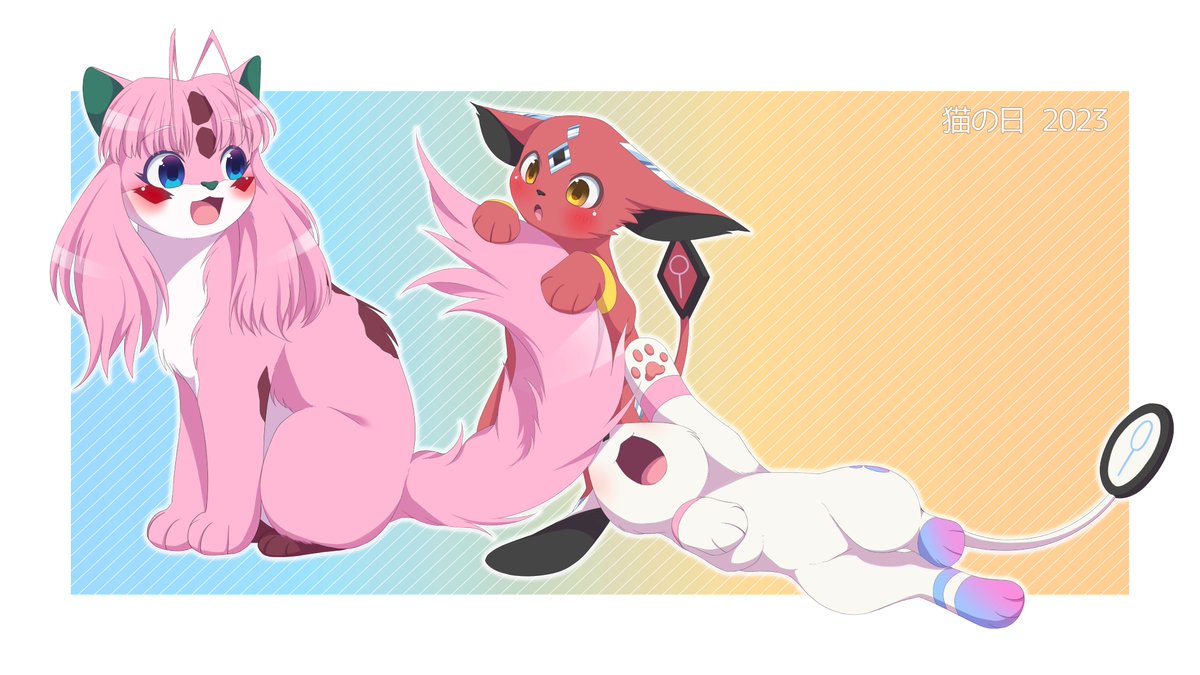 #猫の日 
すべりこみーーー！
うちの子たち！