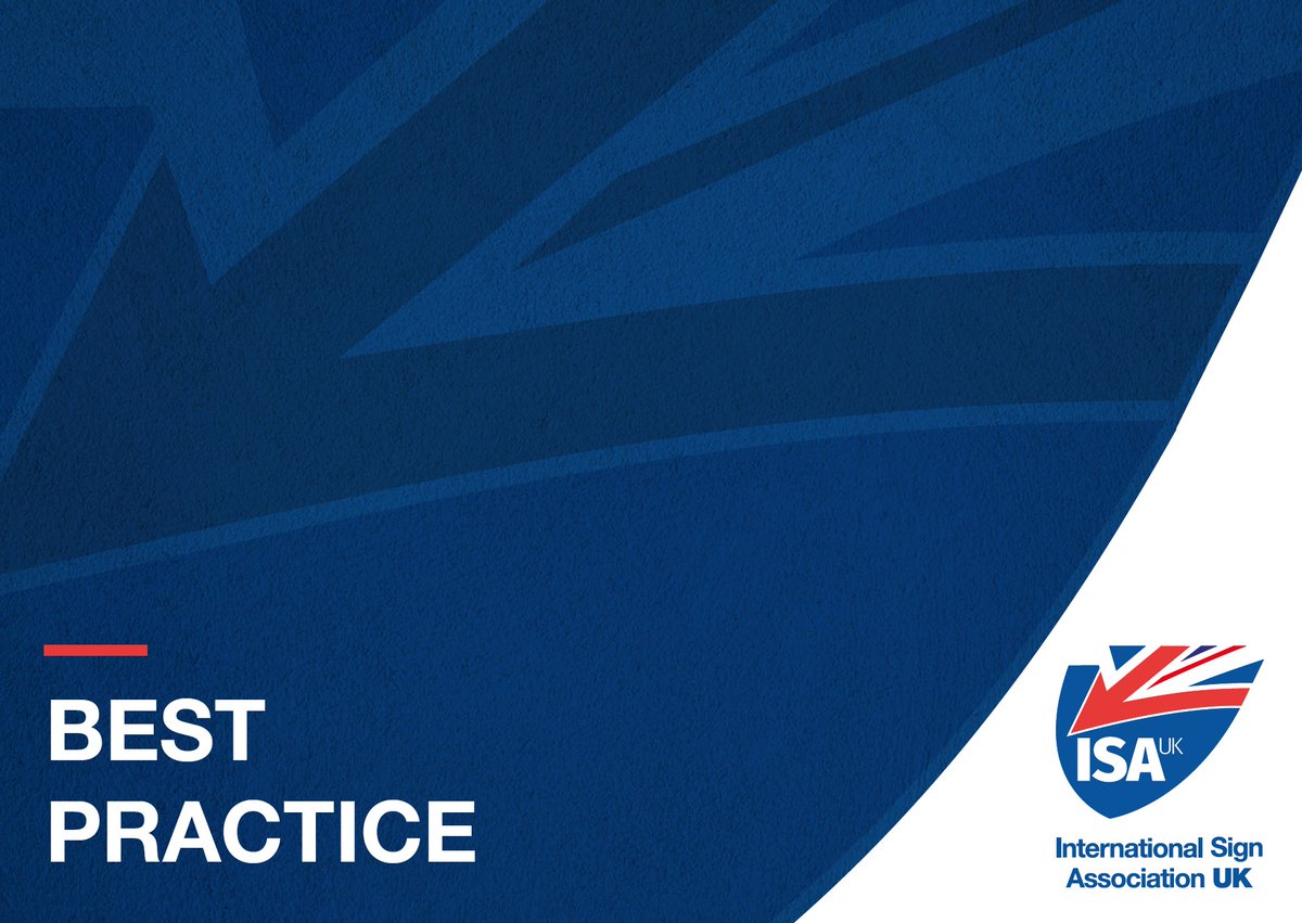 ISA-UK launches Best Practice Guides to support the sign and graphics industry - members, be sure to log in for a discount: uksigns.org/members-news/i…