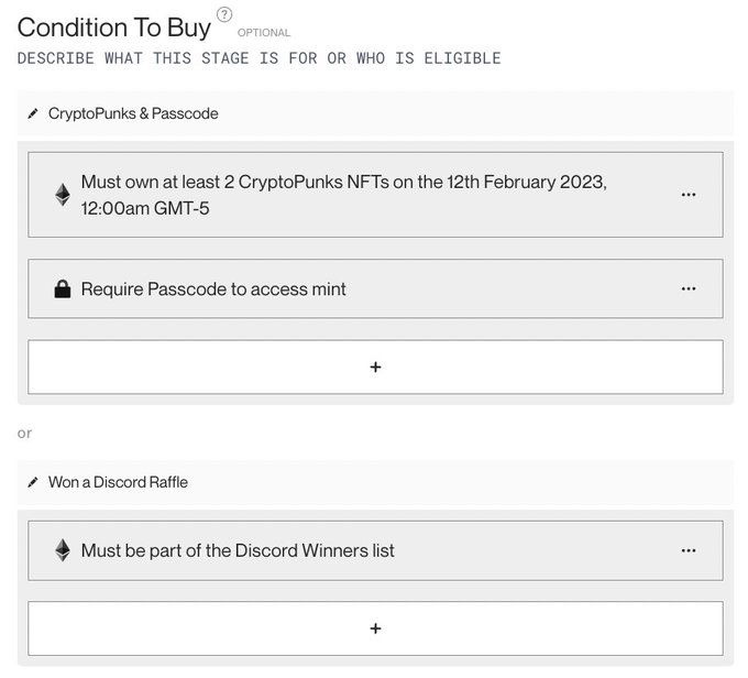 Conditions to Buy NFTs