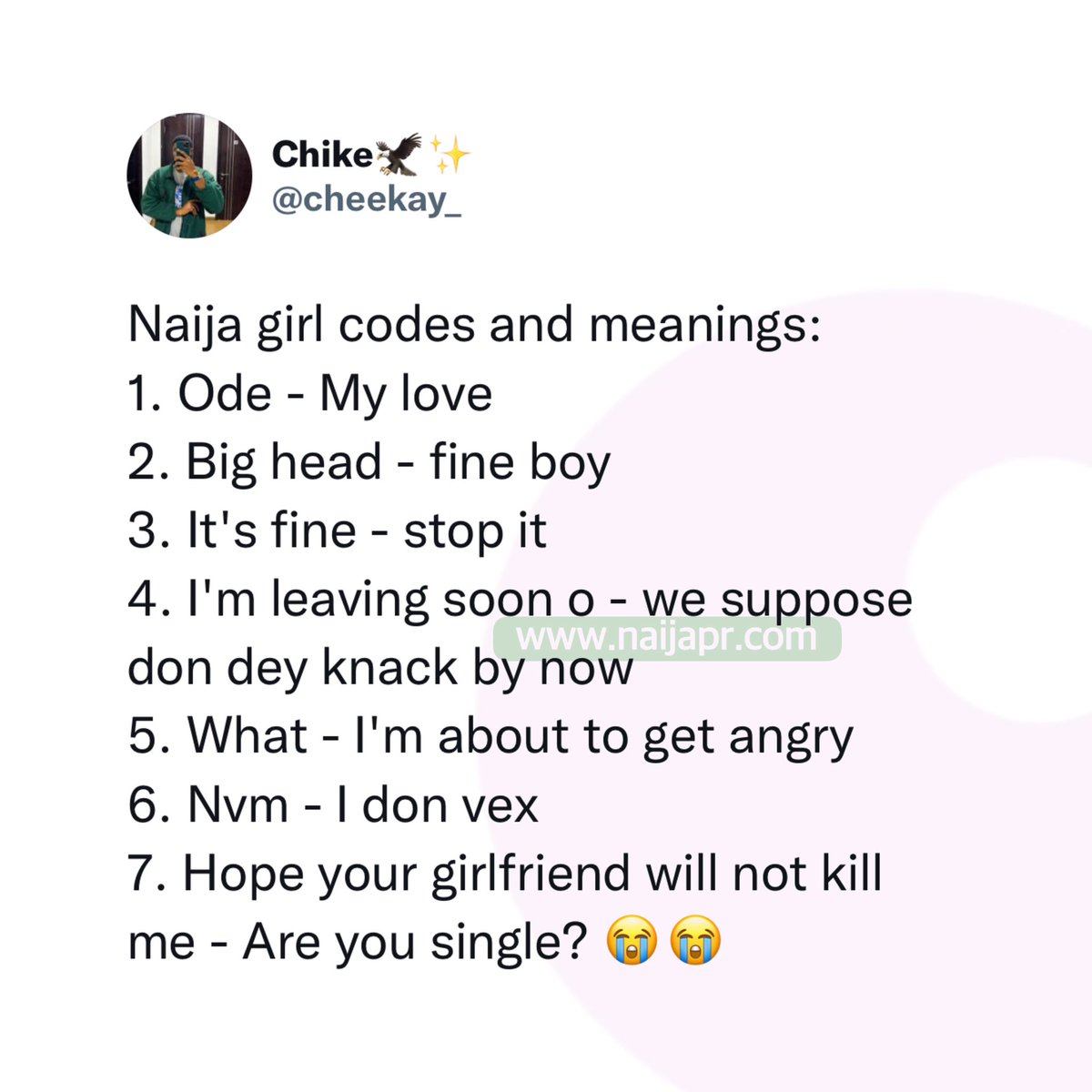 Naija tweet media