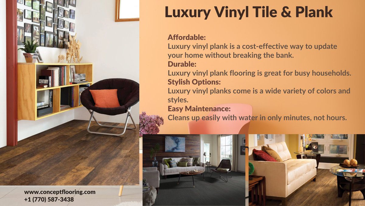 ConceptFloorInc's tweet photo. https://t.co/Lh3zBB8SHh
Luxury vinyl planks come is a wide variety of colors and styles.
#ConceptFlooring #conceptflooringinc #flooringinstallation #lvtflooring #bestflooringingeorgia #flooringstore #bestflooringcompany #lvtfloors https://t.co/cW51DYxHnR