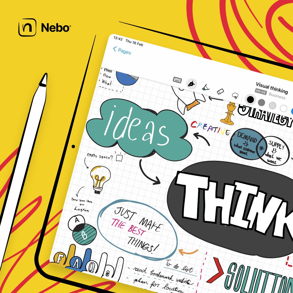 nebo_app's tweet photo. It's #WorldThinkingDay 🤩
We know Nebo users have design talent, so why don't you share your best visual-thinking creations with us? 🧑🎨
#NeboApp #freeformpage #visualthing #pieceofart https://t.co/aEIq5RevxZ
