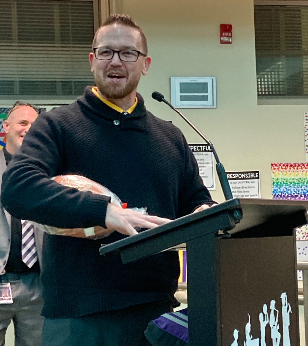 LkwdSchools's tweet photo. Board of Ed recognitions last night included:
🏈: a welcome to newly approved football coach Mike Polevacik, who comes here after a 7-year run at @PaduaFootball 
🌟:  an award to @LkwdHMES star student Neil Crawford for being a hard-working leader with 💜of gold! 
Kudos to both! https://t.co/T1CADuEces