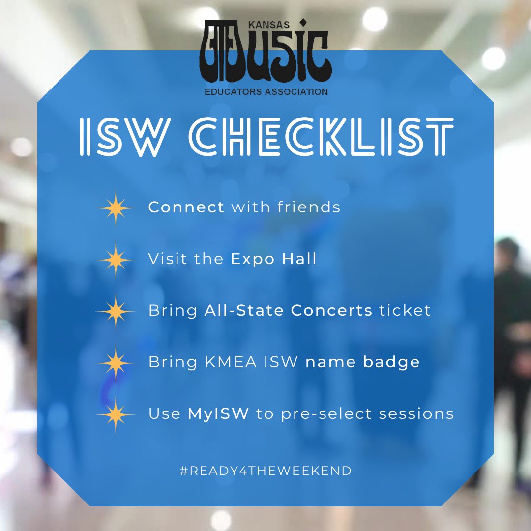 ksmea's tweet photo. We hope you are ready, because we are!
#kmea2023 #isw2023 #ready4theweekend https://t.co/gyBkXMiLdg
