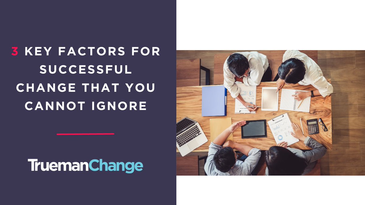 TruemanChange's tweet photo. 3 key factors for successful change that you cannot ignore   

1️⃣ Clarity and Focus 
2️⃣  Humanity 
3️⃣ Collaboration and capacity 

Download your Change Readiness Report today - https://t.co/igAIiiaLas

#changemanagement #changereadiness ##changemanagementforprofessionals https://t.co/X1qwliTlAr