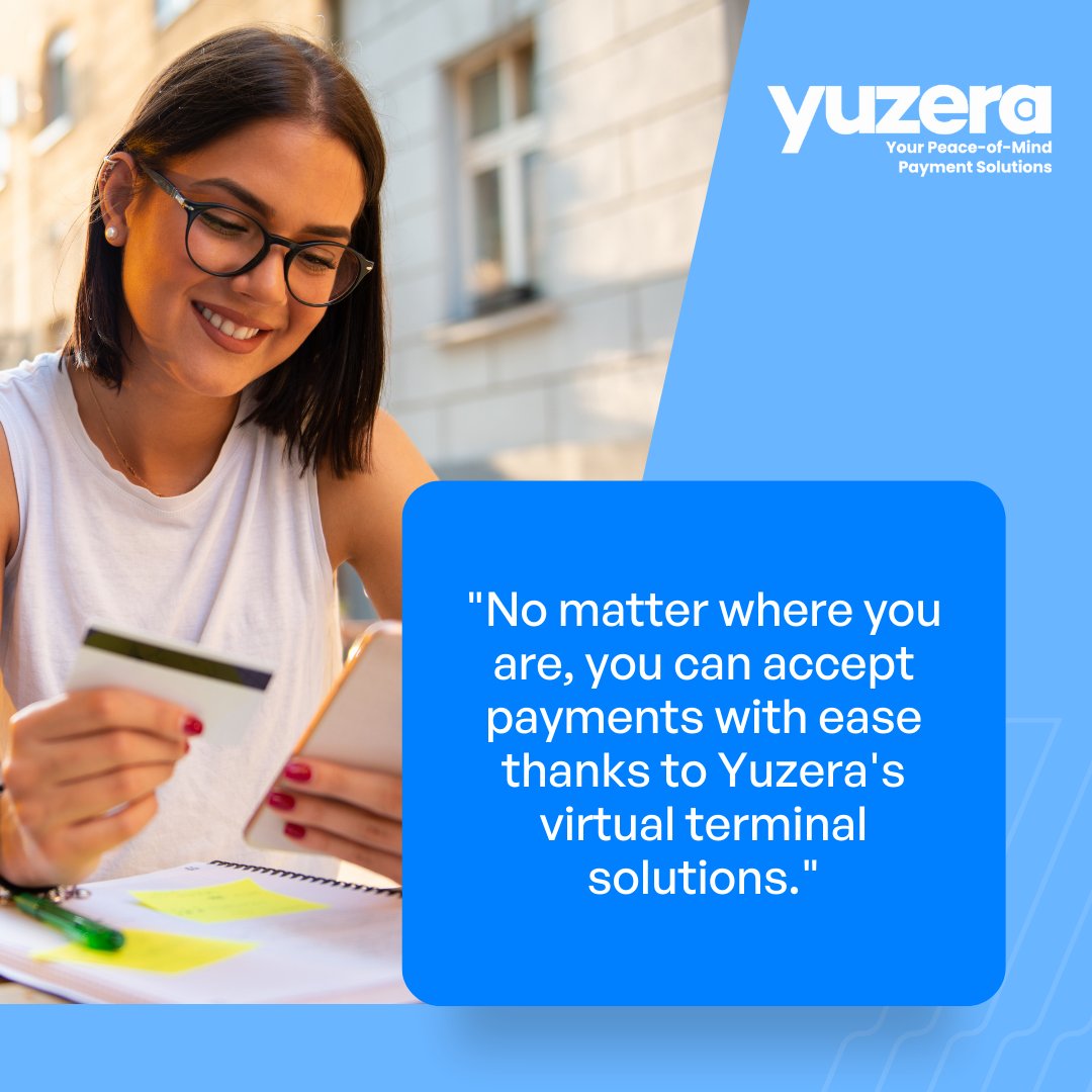 YuzeraOfficial's tweet image. Our innovative advanced payment technology solutions allow you to process transactions on the go, no matter where you are our payment gateway keeps your business in sync with your customers. 🌎 

-
#VirtualTerminals #AcceptPaymentsAnywhere #PaymentSolutions&quot;
