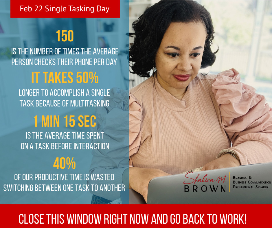 smallbizwhisper's tweet photo. Achieving success and reaching your full potential starts with being mindful and focused during the workday. Take control of your #productivity and let #mindfulness lead the way. You can do it! Take the time to be present #singletask #BeMindful #Productivity #focus https://t.co/A3kZeyVu9Z