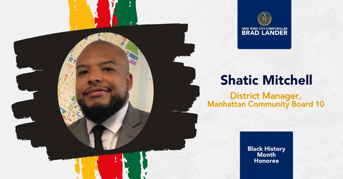 Shatic Mitchell is the District Manager of Manhattan Community Board 10 <a href="/mancb10/">Manhattan CB 10</a>. 

To the Honorable Hazel Dukes, President of <a href="/NYSNAACP/">NYS NAACP</a>, “Shatic Mitchell builds strong partnerships and goes above and beyond his duties to fight for the community of Harlem.”