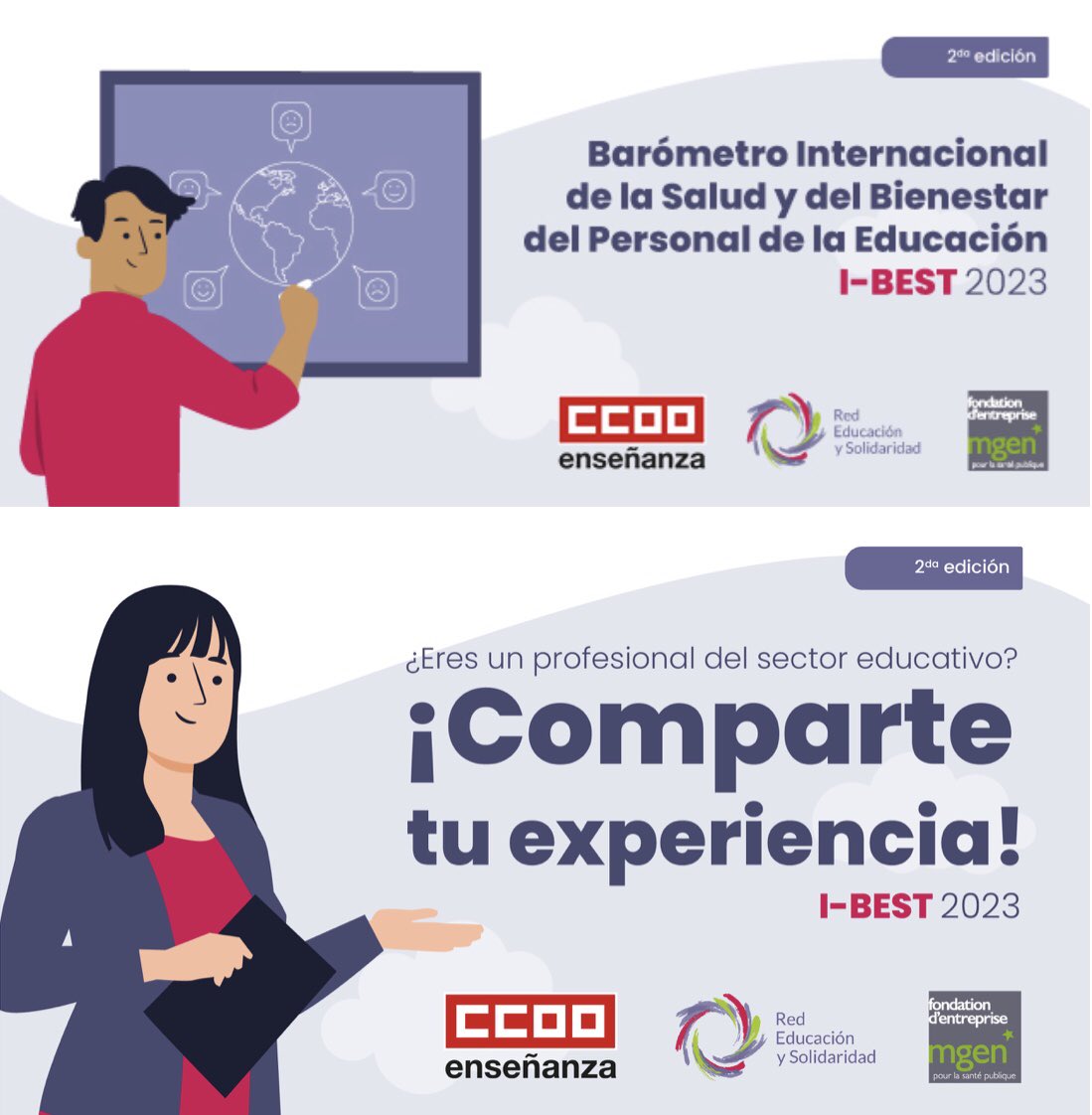 cuquiv's tweet photo. 📢 Necesitamos datos sobre la Salud y Bienestar del Profesorado y Personal de la Educación porque nos importa!!

🔺Si tienes 10 minutos, rellena este cuestionario 
👉 https://t.co/rgOuE4BA3J

🔺Tu opinión es importante!
🔺Gracias anticipadas por colaborar https://t.co/u2j7ylxsn5