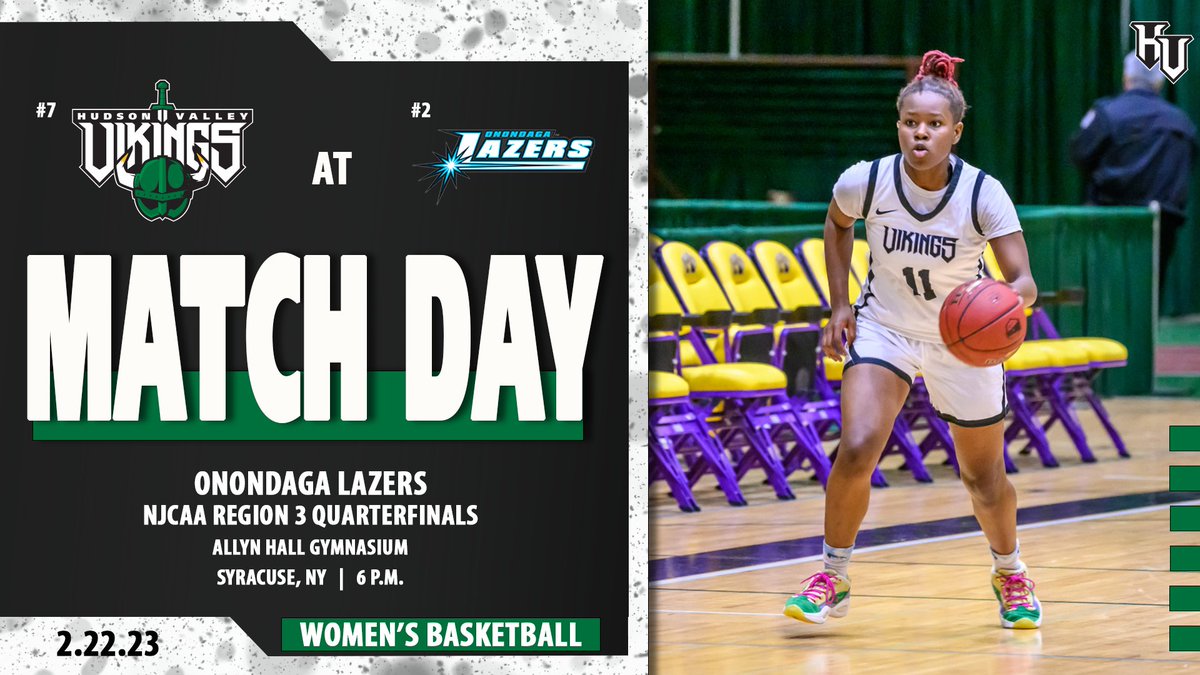 #GAMEDAY | Women's Basketball. travels to take on Onondaga in the NJCAA Region 3 Quarterfinal round today at 6 p.m. in Syracuse, NY. #GoVikings https://t.co/atR65xqQng