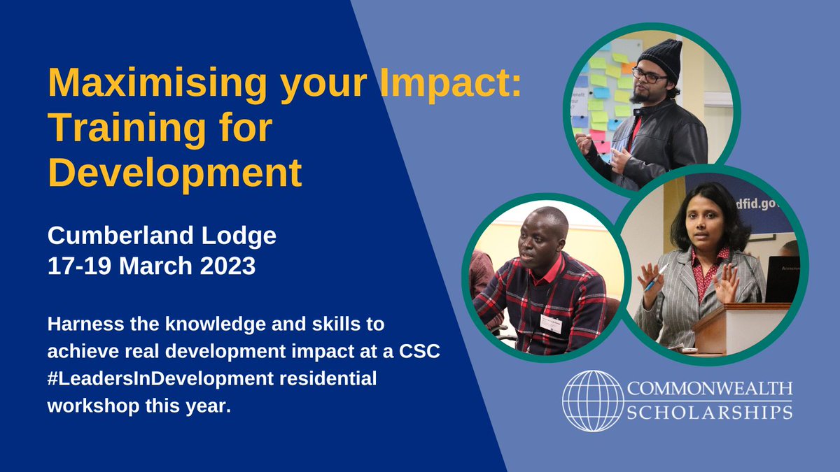 commschols's tweet photo. β³ Applications close this Friday for the March #LeadersInDevelopment residential workshop!
β‘οΈ #Commonwealth Masterβs Scholars: apply now to maximise your impact and connect with fellow Scholars in the beautiful surroundings of @CumberlandLodge
β° Deadline: 24 Feb https://t.co/oHnukAfFoB