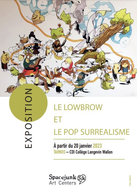 CTarnos's tweet photo. Quand l'art s'installe au CDI. 🎨Exposition en partenariat avec @SJKartcenters sur le Lowbrow et le Pop Surréalisme, et découverte des oeuvres par les élèves de 3ème avec une médiatrice culturelle de l'association. https://t.co/IjlBkYiI4d