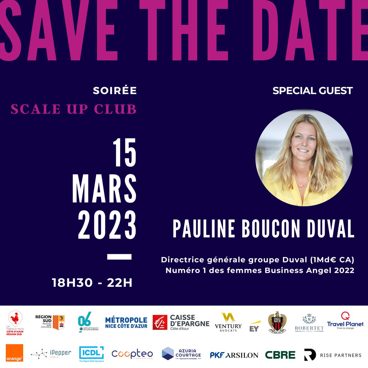 📣 #1 Soirée Scale-up Club de 2023 sur le thème de la Fusion, de l'Acquisition et du LBO ! 💡

Nous sommes heureux de recevoir comme special guest <a href="/PaulineDuval_GD/">Pauline Boucon Duval</a>, directrice générale <a href="/groupe_duval/">Groupe Duval</a> (1MD€ CA) et #1 des femmes business angel 2023 🤩