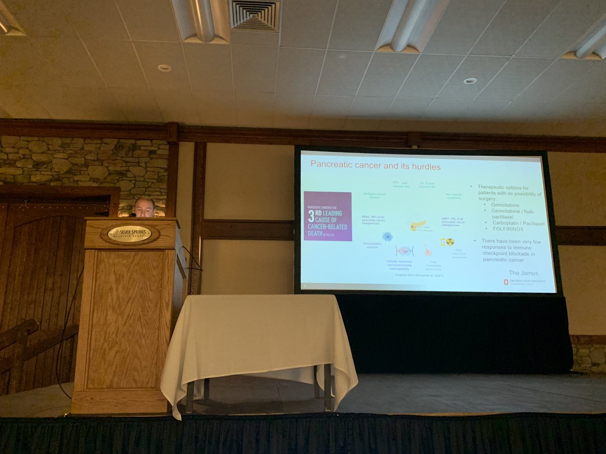 LesinskiLab's tweet photo. Front row for @TMaceLab @OSUCCC_James @TRCCC1998 talk on #pancreaticcancer and #cd200! Exciting data https://t.co/2MgjwXAYtc