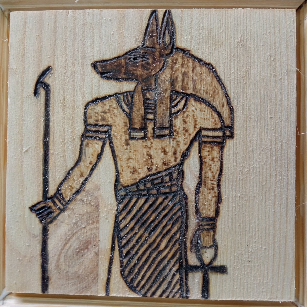 Demon_Fox_Freak's tweet photo. I've been addicted to burning art into wood, its kind of relaxing, even tough after a while it can fill your mind with smoke 👀

#demon #kitsune #wacken #hellletloose #burnedart #anubis https://t.co/BT6N6tQmgk