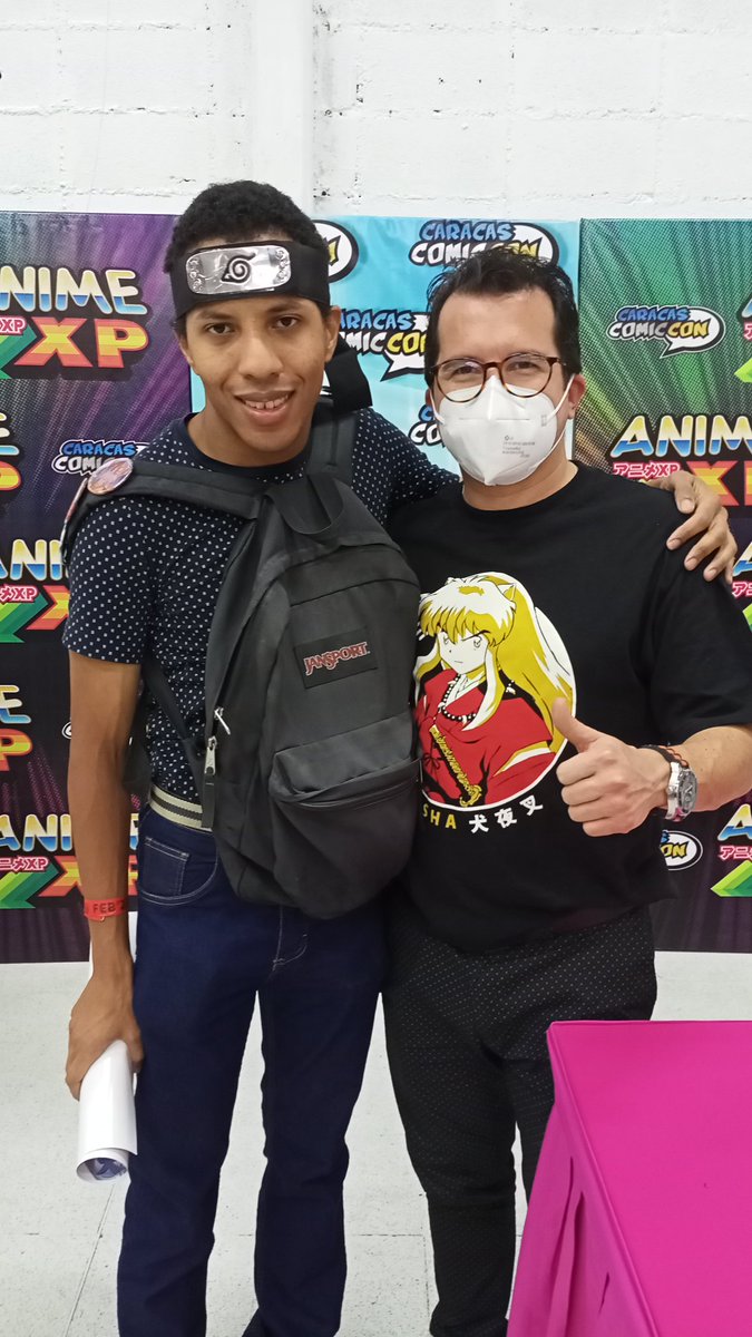 narudraw775's tweet photo. Conociendo en persona a @EnzoFortuny voz de #inuyasha y muchos más @CaracasComicCon @EnzoFanClub #inuyasha #yujiitadori #inuyashos #enzofortuny #drakebell #doblaje @funianime @anime_argentina https://t.co/SKvc9jtLdW