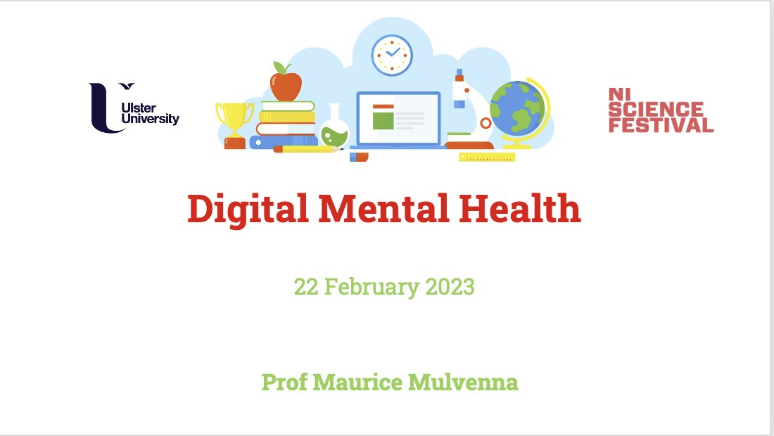 Talking about #DigitalMentalHealth at the <a href="/niscifest/">NI Science Festival</a> event on #DigitalHealth