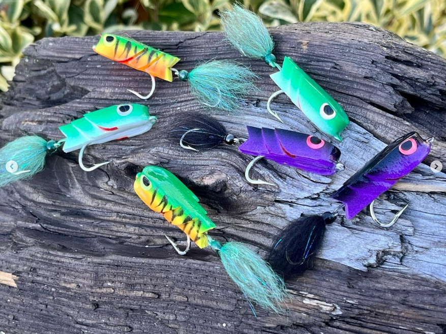 Saltwateronfly's tweet photo. Mean looking poppers, very nice
@cghcustomtackle
Fresh baked biscuits. Crick Biscuits that is.
#crickbiscuitslider
#stillwarm
#foamfly
#cghflures
#bridgingtheflyluregap
#freshwaterfly
#brackishwaterflyfishing
#saltwaterflyfishing
#softandchewy
#westwardbound https://t.co/vDVgeABu9K
