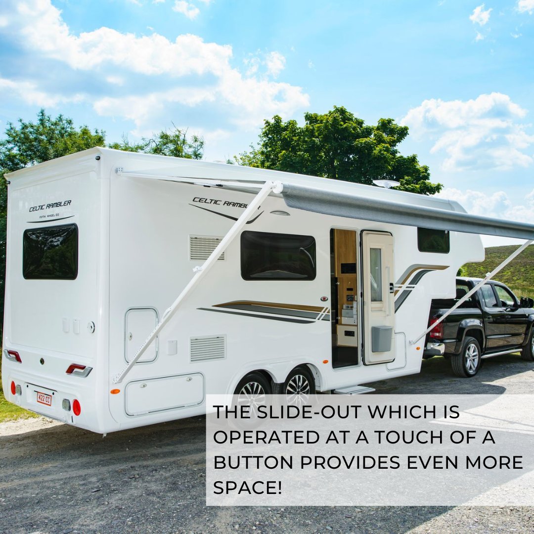 FifthWheelCo's tweet image. Take a tour around the Celtic Rambler. Intelligently designed, it boasts lots of space, underfloor heating, a stylish kitchen and appliances.

Find out more about the Celtic Ramblers choice of customisation. fifthwheelco.com/portfolio/celt…

#fifthwheelco #fifthwheelliving #celticrambler