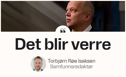 Korleis er det med nynorsken, <a href="/konservativ/">Torbjørn Røe Isaksen</a>? Like før det blir vikariat for Hustad i Dag og tid med dette perspektivet.