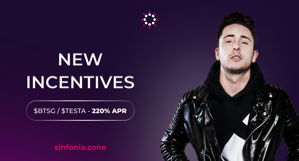 sinfoniazone's tweet photo. 📢Exciting news for all @lucatestamusic #fans!🚀The $BTSG / $TESTA Pool is now offering a fresh batch of 90 epochs with a whopping APR of 220%!
Join the #web3 #music movement on #Sinfonia and enjoy exclusive benefits, rewards, and privileges💥
👉https://t.co/ELscxIEFs6 https://t.co/stLcsPUWkR