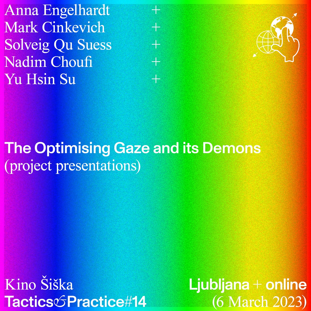 aksiomaorg's tweet photo. The #ShiftingScales conference 1st panel will feature project presentations by @engelhardt_x @markcinkevich @solveigsuess @nadimchoufi &amp; @agnesyuhsinsu. Moderated by @_banister. 
6 March, 3:30 PM CET at @kinosiska + streaming. More: https://t.co/vtLRXqev7U

#tacticspractice #kons https://t.co/I6WKrR7Pe6