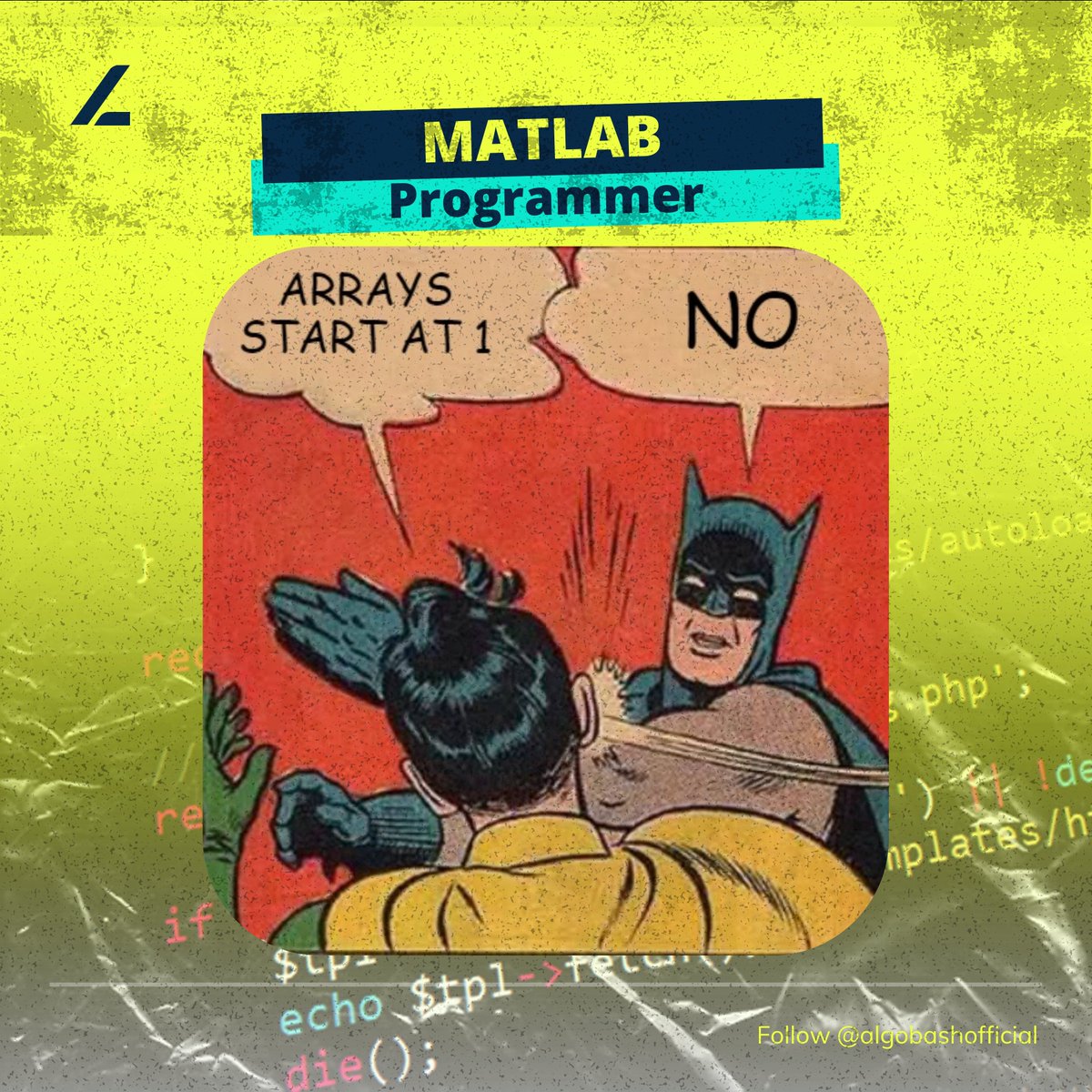 algobash_'s tweet image. Ctrl+shift+esc > select matlab > end task 😎
🎯Follow @algobash_
🎯Follow @algobash_
🎯Follow @algobash_
-----------------------------------------------------------------------
#programmermeme #memecoding #codingmeme #programmermemes #programmingmeme #programmer #matlab #array