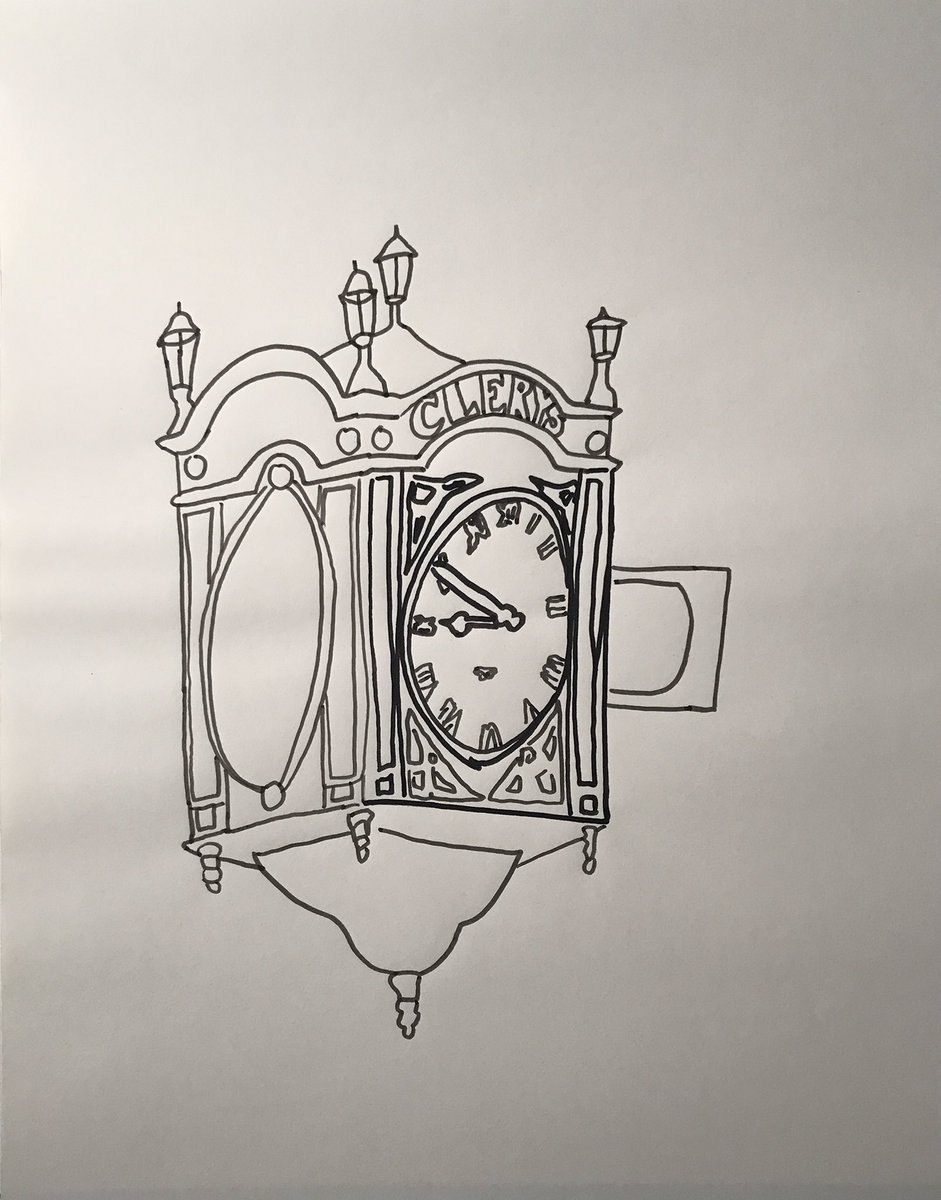 frankkiely's tweet photo. Today’s #sketch is from 13/2/23 of #Landmarks &amp; #Icons is  #ClerysClock @Clerys_Dublin O’Connell Street #Dublin #Ireland #watercolour #watercolor #painting
#Acrylic #Ink #Marker #Pen on paper

More sketches
https://t.co/omuzl9NfxA https://t.co/mOvf33at25