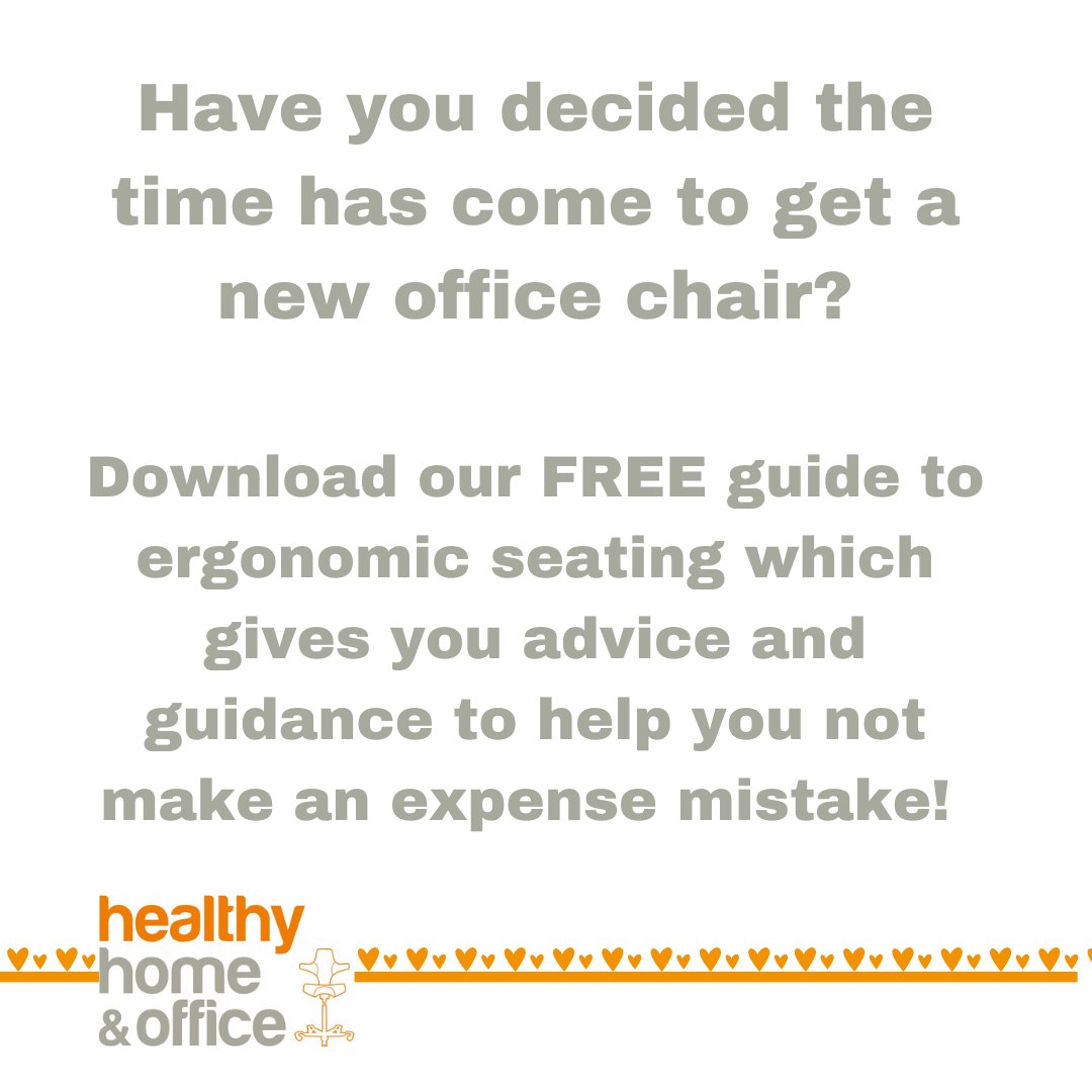 If you need advice for buying a new ergonomic chair.

Then download our new free guide to ergonomic seating!

Visit our website and fill in our pop up to download our guide.
📞01483 600085
🖥healthy-homeoffice.co.uk