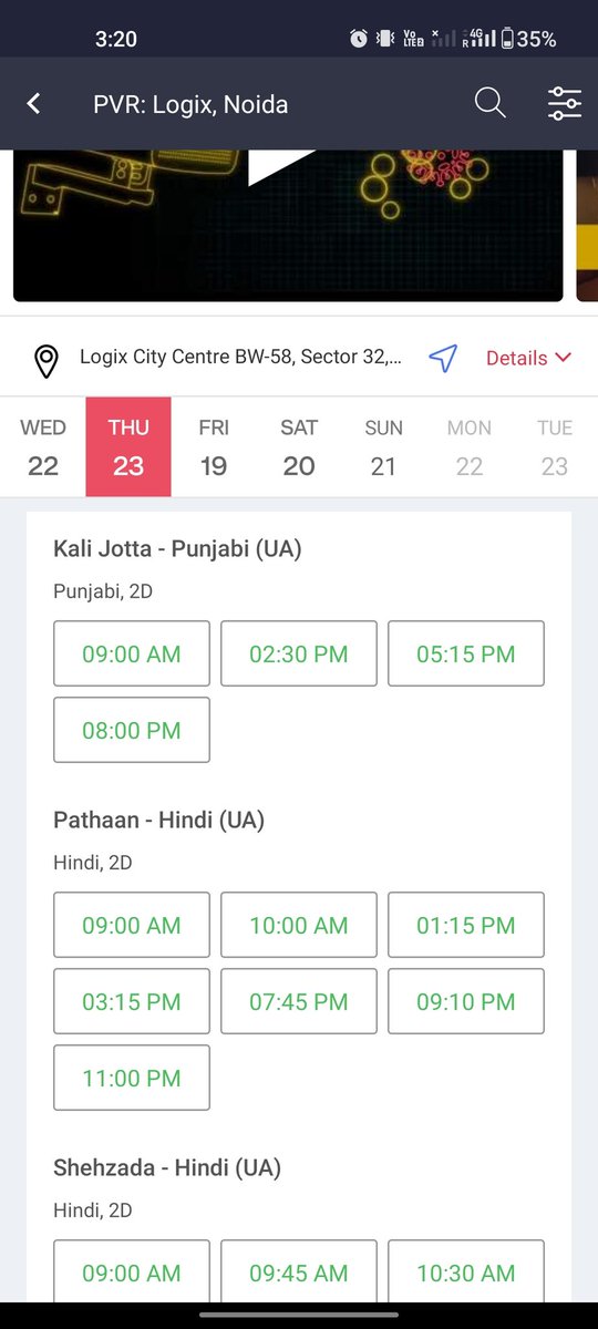 sensitive_pro's tweet photo. @bookmyshow dates are showing wrong..after 23rd it is showing 19th 🤣 https://t.co/yoVKYFiRiA
