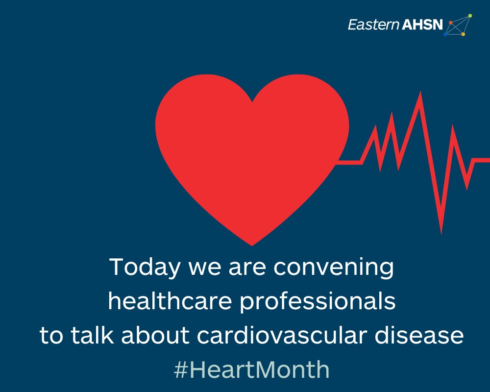 HealthInnovEast's tweet photo. Did you know that it’s #HeartMonth? Today we’re bringing together the cardiovascular disease healthcare community from across the region to share the latest innovative developments in CVD identification, treatment and prevention with @NHSEastEngland.
https://t.co/H1fI9dMWo8 https://t.co/0MMezxc4GL