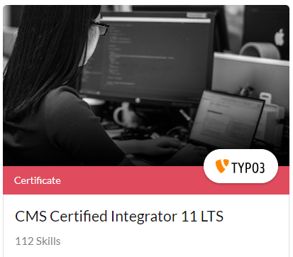 The #TYPO3 Certified Integrator (TCCI) syllabus for version 11 is now available on SkillDisplay.
All skill definitions are provided by the TYPO3 Education Committee (TCCI Team: <a href="/Oliver1973/">Oliver Thiele</a> <a href="/wowa_TYPO3/">Wolfgang Wagner</a> <a href="/MichaelSchams/">(ツ)</a>)
my.skilldisplay.eu/en/skillset/697