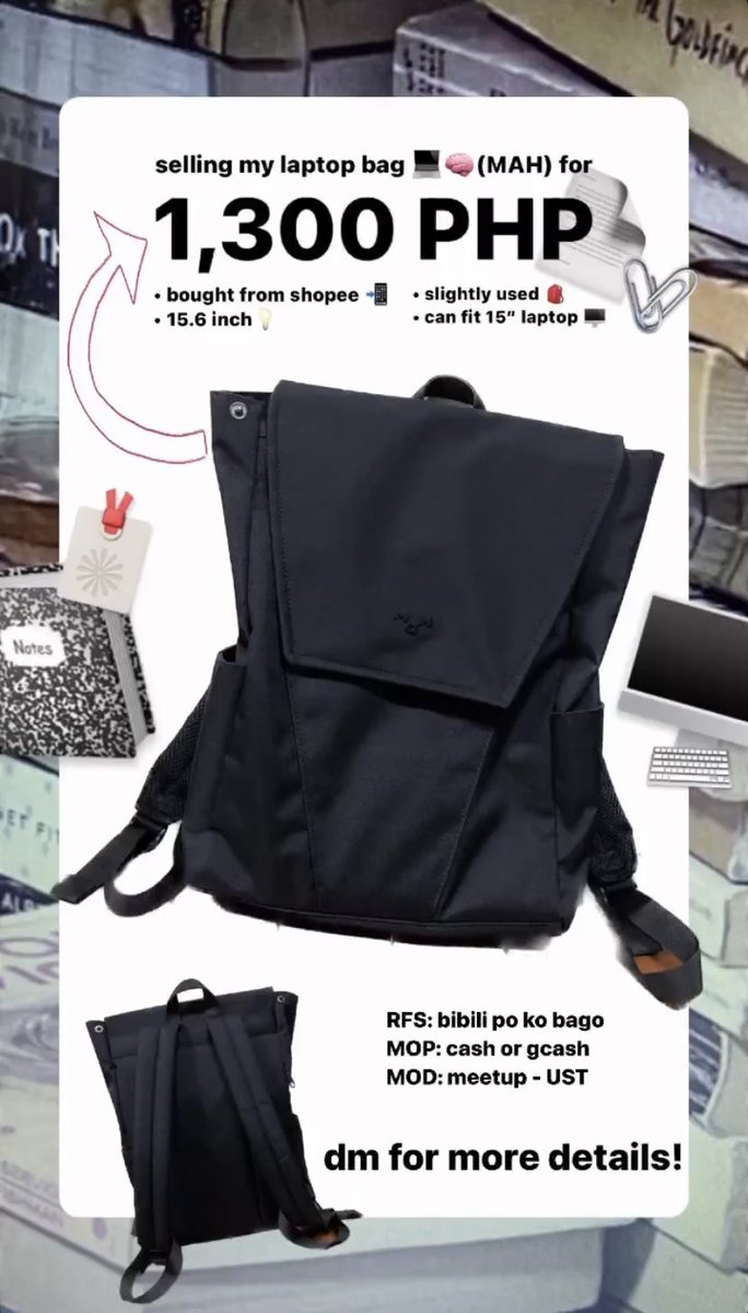 wonyblvd's tweet photo. wts lfb 15 inch laptop bag

⊹ 1,300 pesos
⊹ slightly used
⊹ mod: preferably meetup (around ust) but adjustments can be made
⊹ mop: cash or gcash

dm me if inch! can send more pics ^^

likes and rts would be lovely 🥹🫶🏻 https://t.co/ZrU14wwrjZ